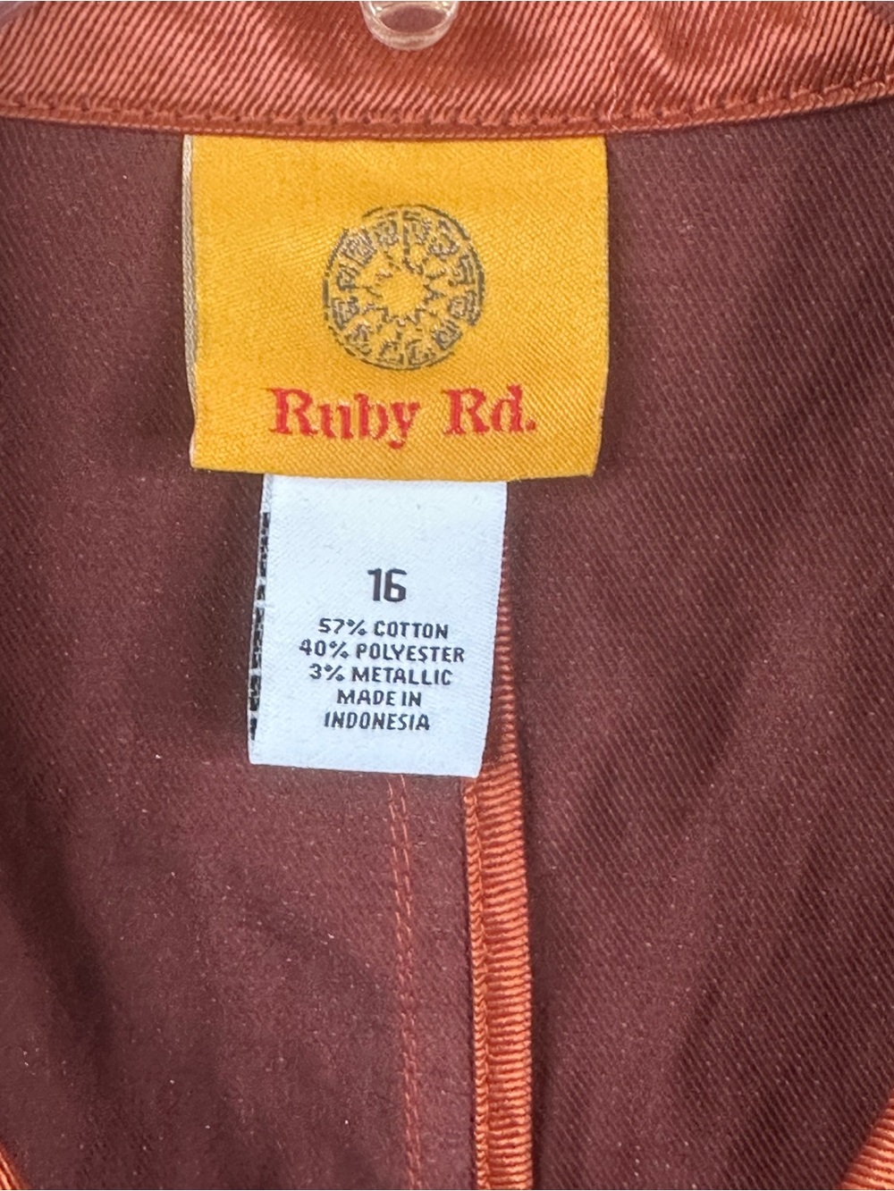 Ruby Rd. Rust Shiny Utility Jacket, size 16 - Picture 2 of 5